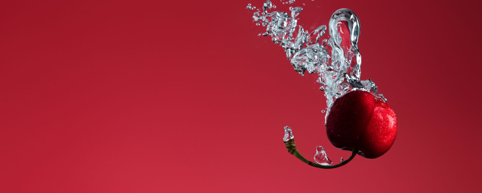 Cherry water splash